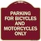Signmission Parking for Bicycles and Motorcycles Heavy-Gauge Aluminum Sign, 18" x 18", BU-1818-23448 A-DES-BU-1818-23448 - alternate 1